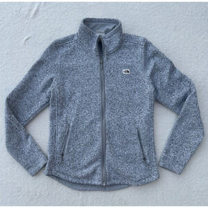 The North Face Crescent Full-Zip Fleece Jacket Womens S Heather Gray Long Sleeve